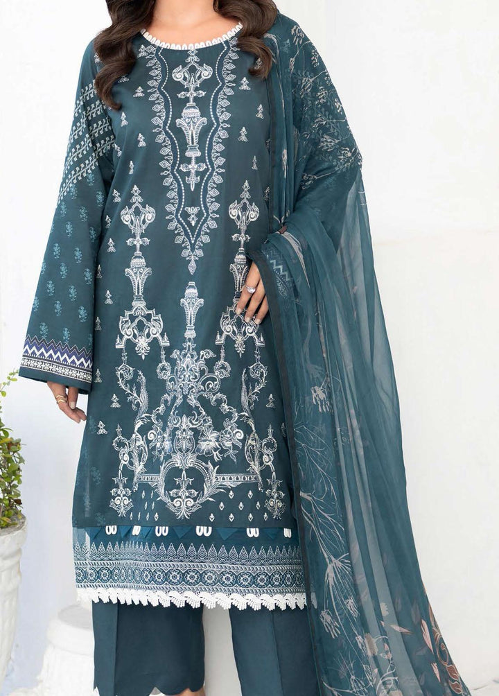 Mashaal by Ramsha Embroidered Lawn Suits Unstitched 3 Piece RSH23-ML6 L-608 - Luxury Collection