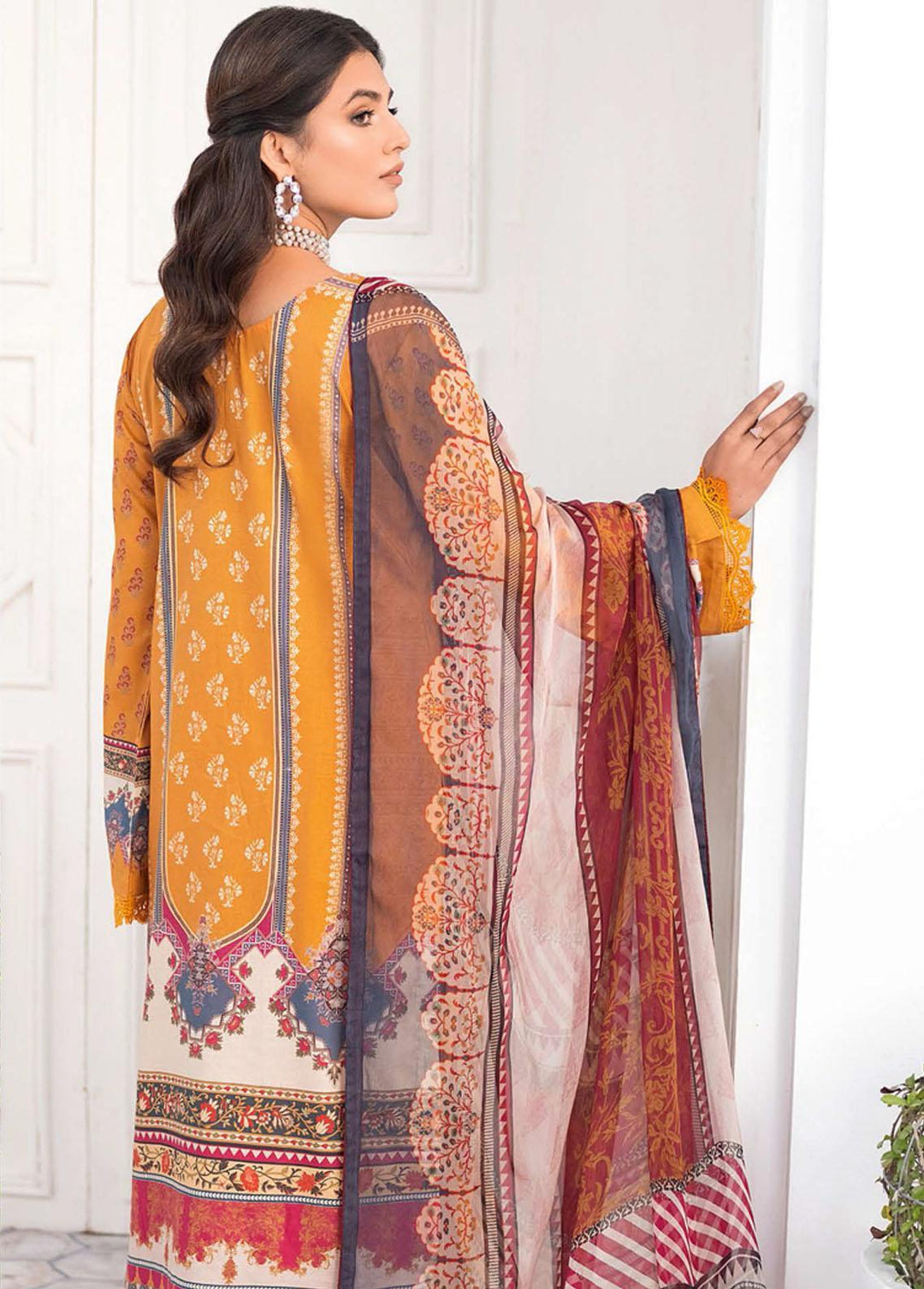 Mashaal by Ramsha Embroidered Lawn Suits Unstitched 3 Piece RSH23-ML6 L-609 - Luxury Collection