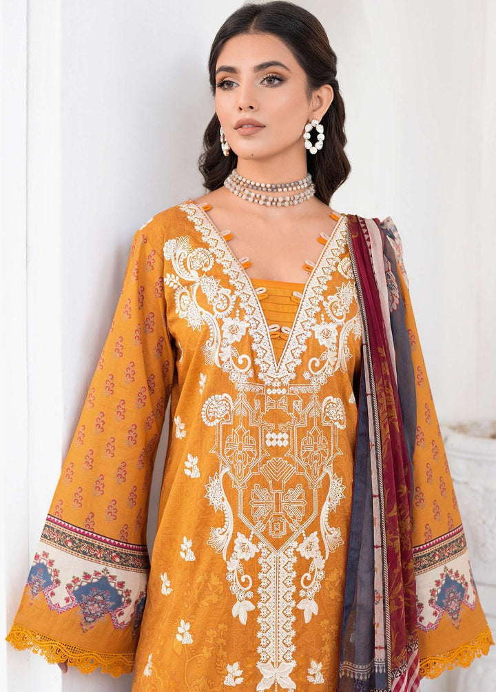 Mashaal by Ramsha Embroidered Lawn Suits Unstitched 3 Piece RSH23-ML6 L-609 - Luxury Collection