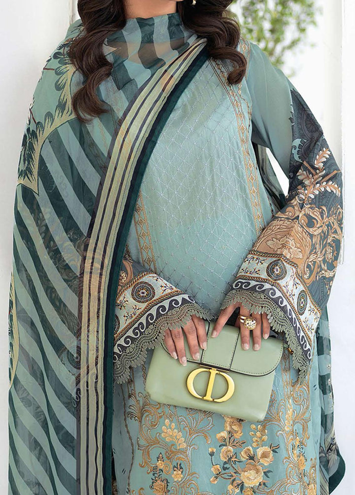 Mashaal by Ramsha Embroidered Lawn Suits Unstitched 3 Piece RSH23-ML6 L-612 - Luxury Collection