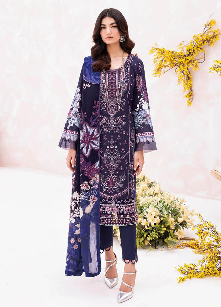 Mashaal By Ramsha Embroidered Lawn Suits Unstitched 3 Piece RSH23-ML7 L-701 - Luxury Collection