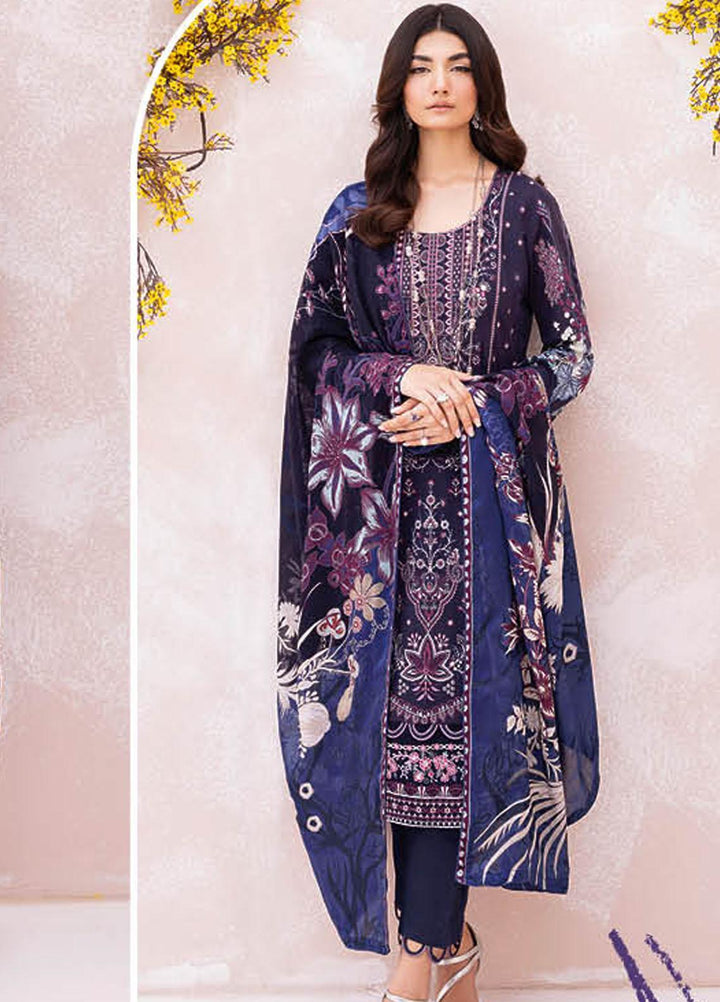 Mashaal By Ramsha Embroidered Lawn Suits Unstitched 3 Piece RSH23-ML7 L-701 - Luxury Collection