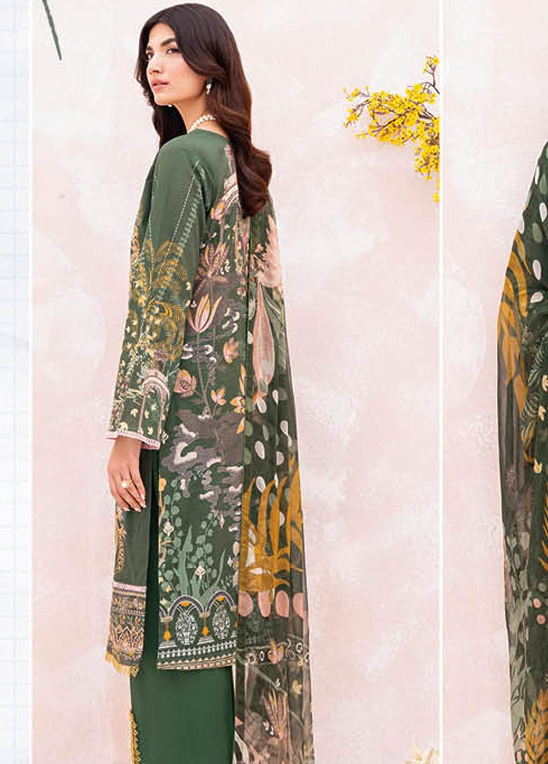 Mashaal By Ramsha Embroidered Lawn Suits Unstitched 3 Piece RSH23-ML7 L-702 - Luxury Collection