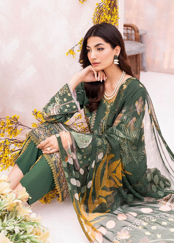Mashaal By Ramsha Embroidered Lawn Suits Unstitched 3 Piece RSH23-ML7 L-702 - Luxury Collection