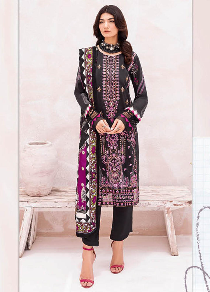 Mashaal By Ramsha Embroidered Lawn Suits Unstitched 3 Piece RSH23-ML7 L-704 - Luxury Collection