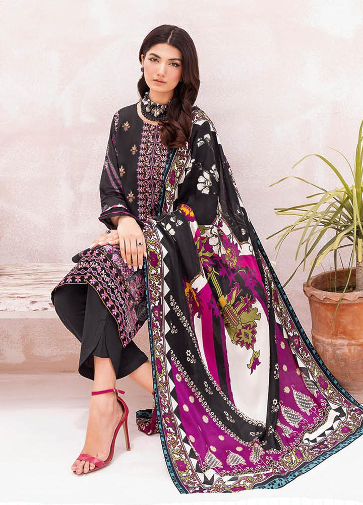 Mashaal By Ramsha Embroidered Lawn Suits Unstitched 3 Piece RSH23-ML7 L-704 - Luxury Collection