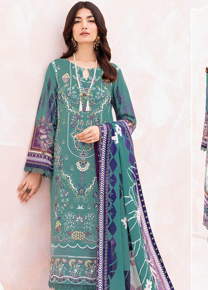 Mashaal By Ramsha Embroidered Lawn Suits Unstitched 3 Piece RSH23-ML7 L-705 - Luxury Collection