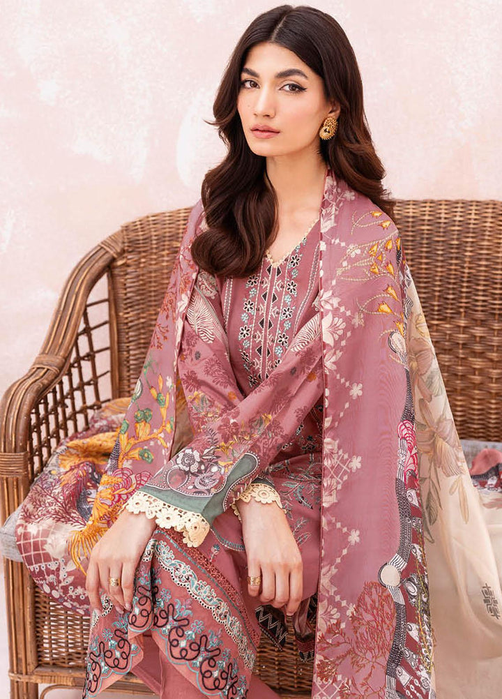 Mashaal By Ramsha Embroidered Lawn Suits Unstitched 3 Piece RSH23-ML7 L-706 - Luxury Collection