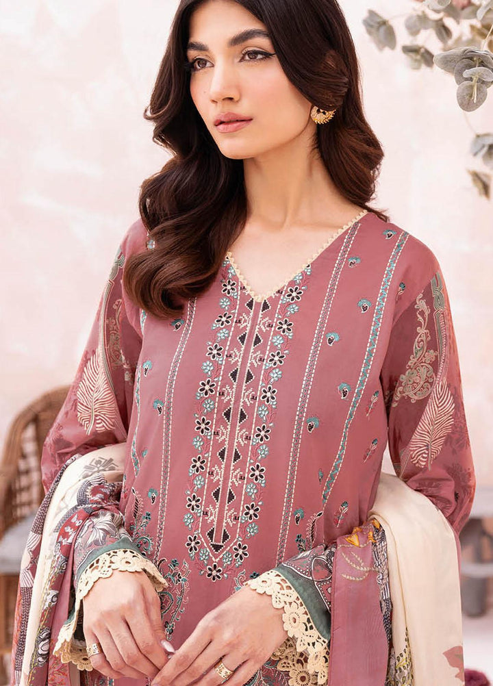 Mashaal By Ramsha Embroidered Lawn Suits Unstitched 3 Piece RSH23-ML7 L-706 - Luxury Collection