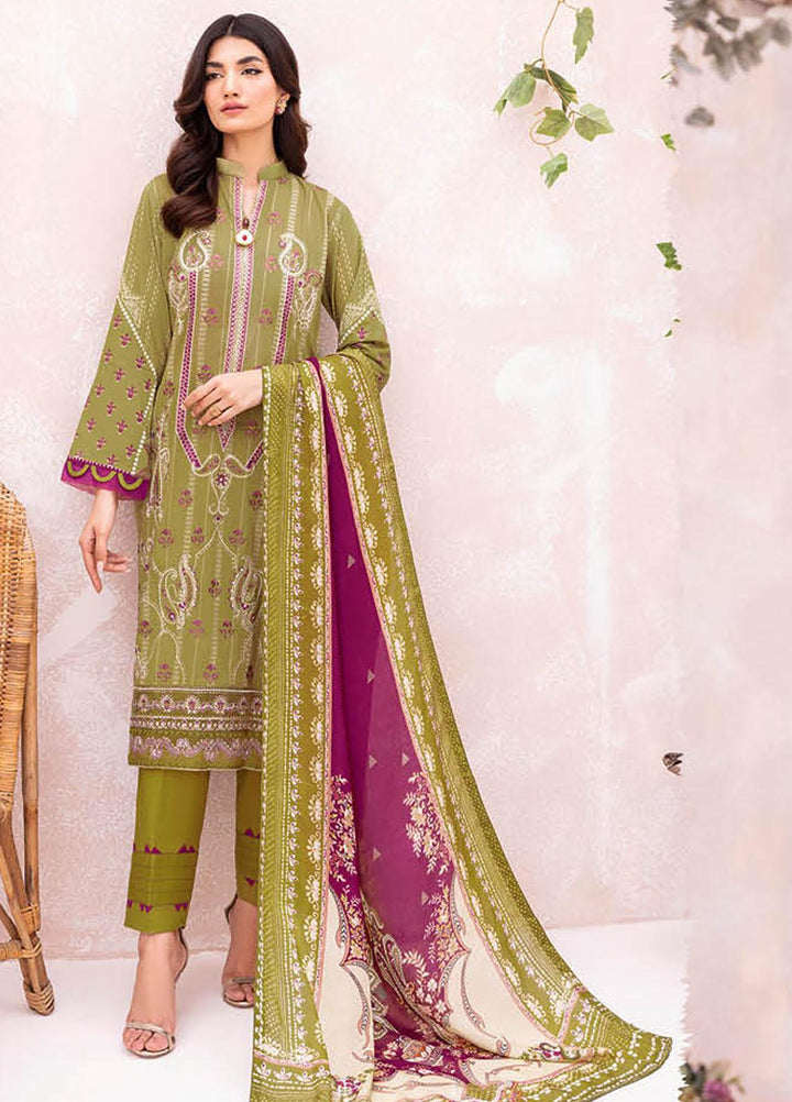 Mashaal By Ramsha Embroidered Lawn Suits Unstitched 3 Piece RSH23-ML7 L-707 - Luxury Collection