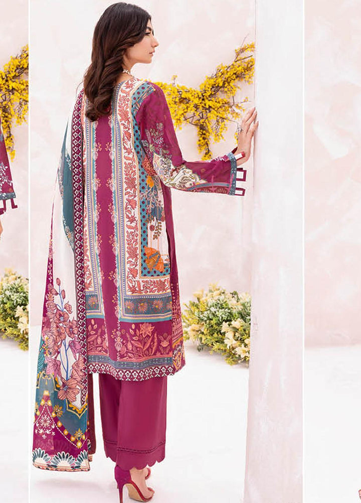 Mashaal By Ramsha Embroidered Lawn Suits Unstitched 3 Piece RSH23-ML7 L-709 - Luxury Collection
