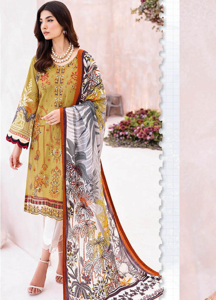 Mashaal By Ramsha Embroidered Lawn Suits Unstitched 3 Piece RSH23-ML7 L-710 - Luxury Collection