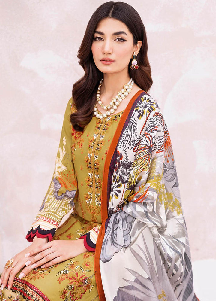 Mashaal By Ramsha Embroidered Lawn Suits Unstitched 3 Piece RSH23-ML7 L-710 - Luxury Collection