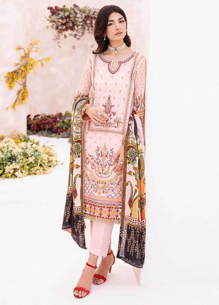 Mashaal By Ramsha Embroidered Lawn Suits Unstitched 3 Piece RSH23-ML7 L-712 - Luxury Collection
