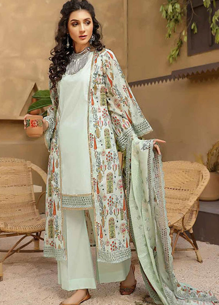 Mashal by Riaz Arts Embroidered Lawn Suits Unstitched 3 Piece RA21MH ML-04 - Summer Collection