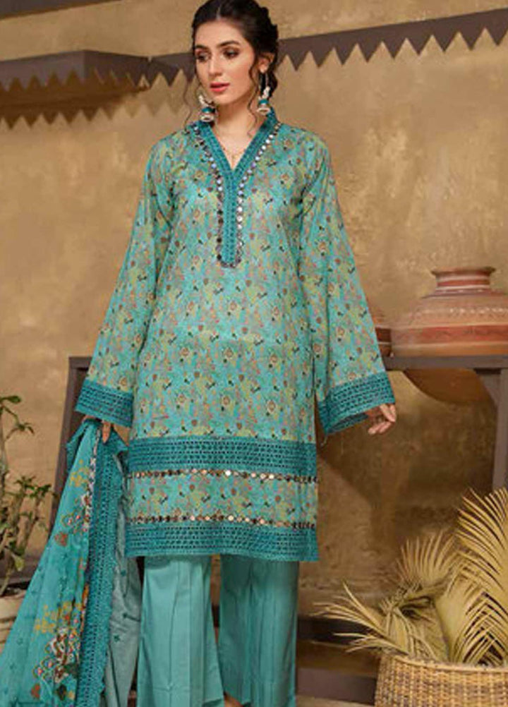 Mashal by Riaz Arts Embroidered Lawn Suits Unstitched 3 Piece RA21MH ML-09 - Summer Collection