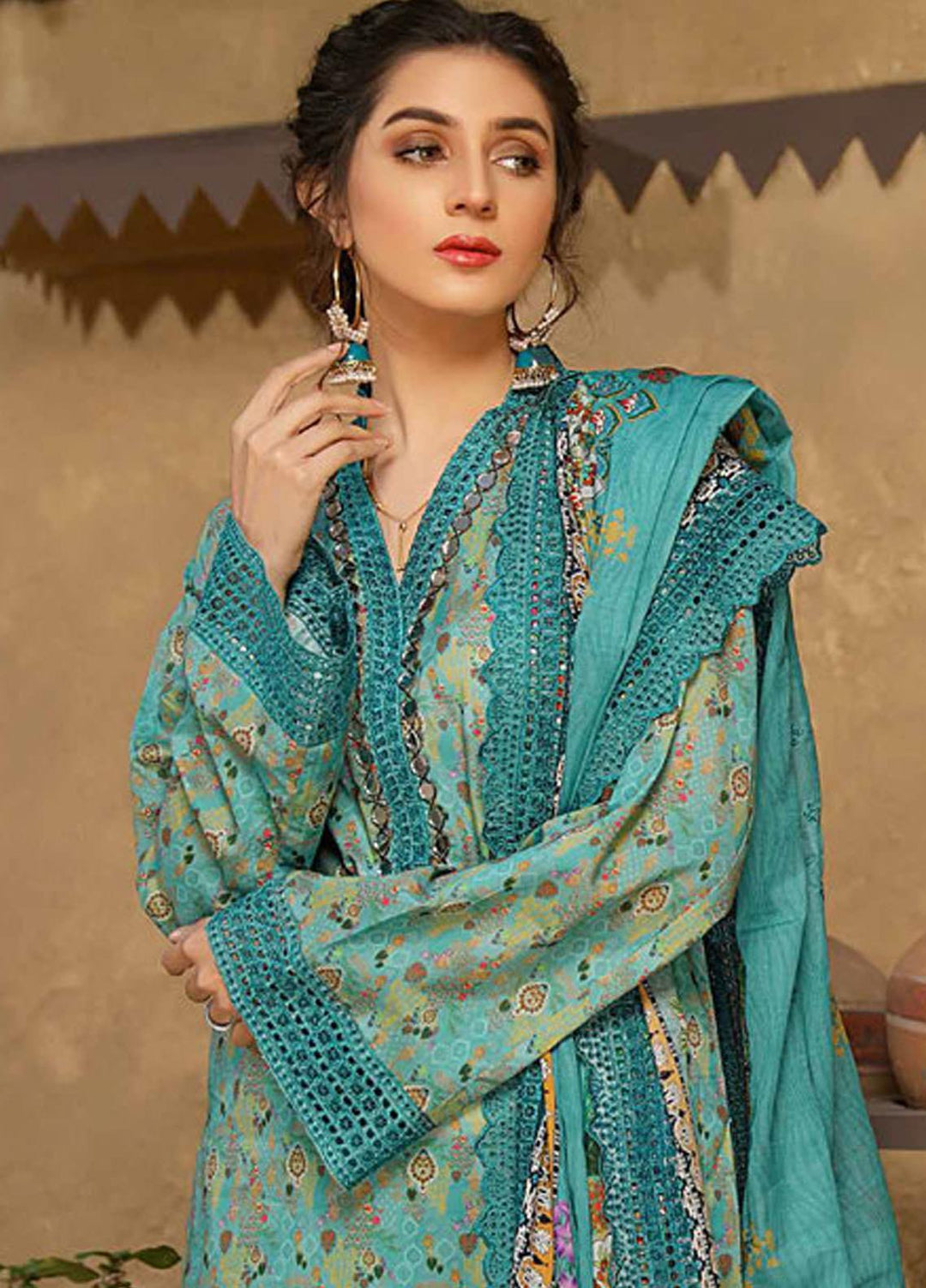 Mashal by Riaz Arts Embroidered Lawn Suits Unstitched 3 Piece RA21MH ML-09 - Summer Collection