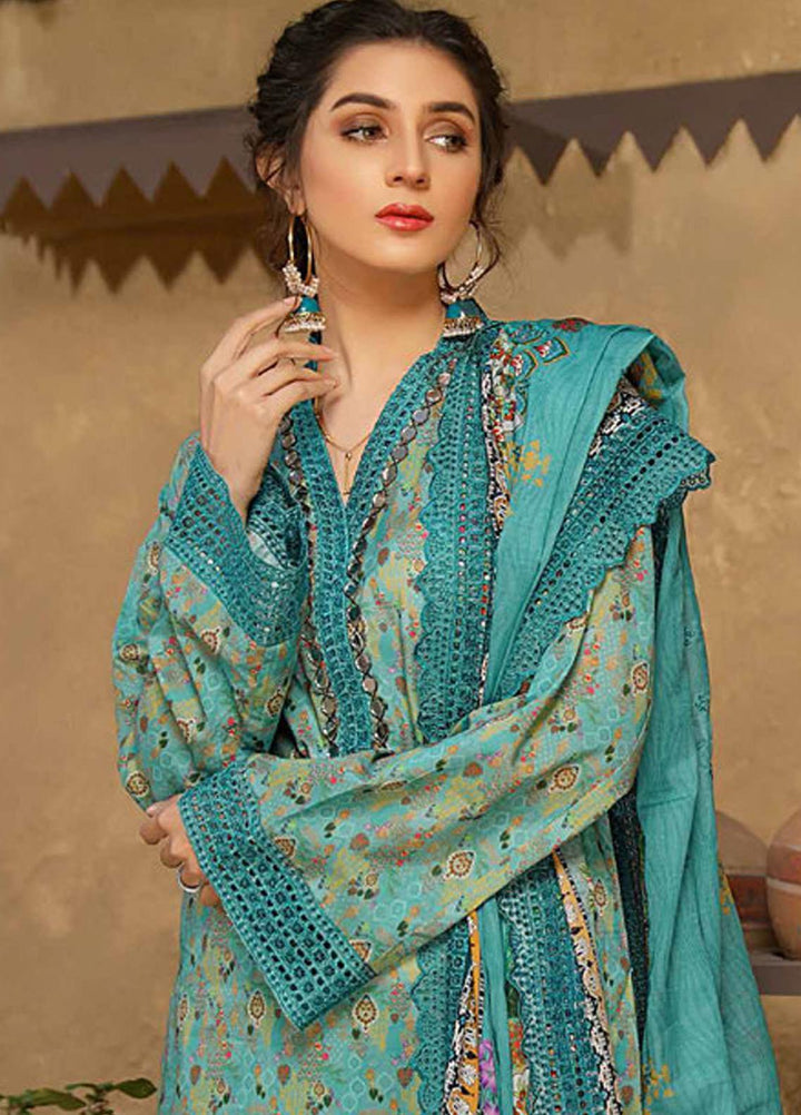 Mashal by Riaz Arts Embroidered Lawn Suits Unstitched 3 Piece RA21MH ML-09 - Summer Collection
