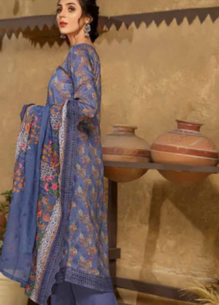 Mashal by Riaz Arts Embroidered Lawn Suits Unstitched 3 Piece RA21MH ML-10 - Summer Collection