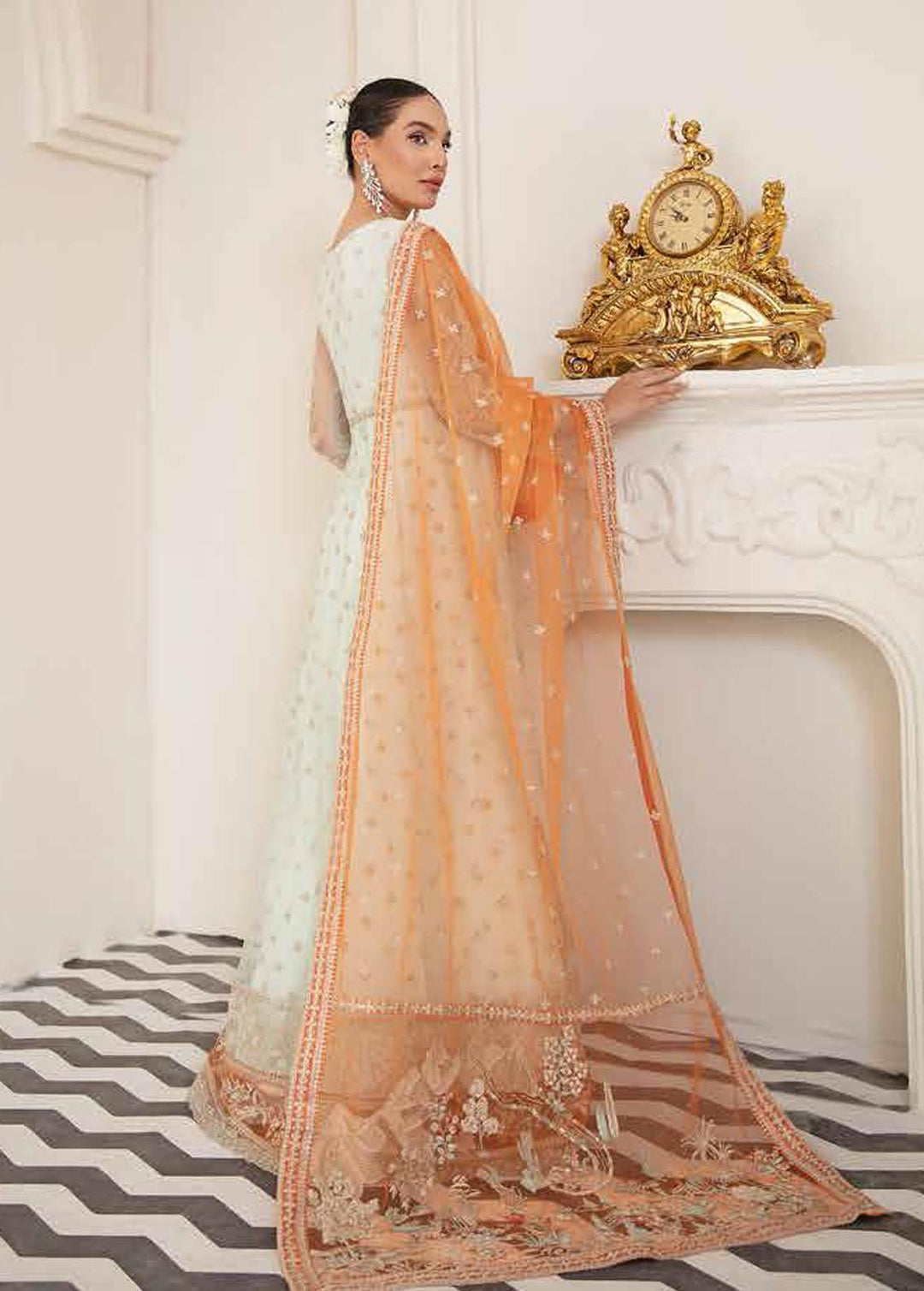 Mashal-e-Mahtaab By Serene Embroidered Net Suits Unstitched 3 Piece S-1054 Khalash - Summer Collection
