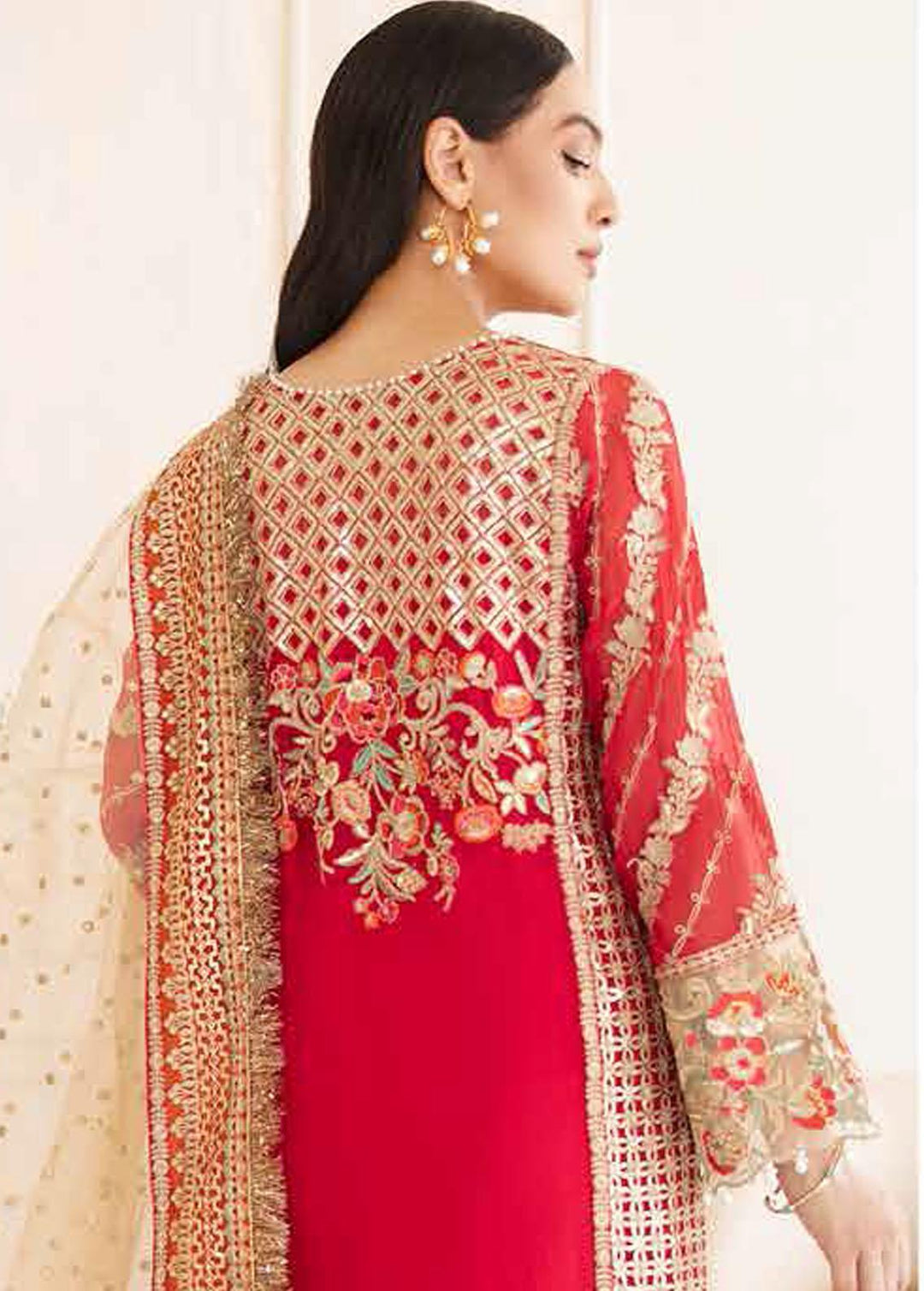 Mashal-e-Mahtaab By Serene Embroidered Chiffon Suits Unstitched 3 Piece S-1056 Tasawur - Summer Collection