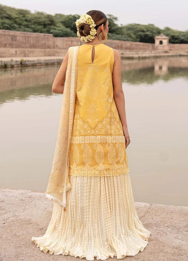 Mashriki Embroidered Lawn Suits Unstitched 3 Piece MSH21L 03A - Summer Collection