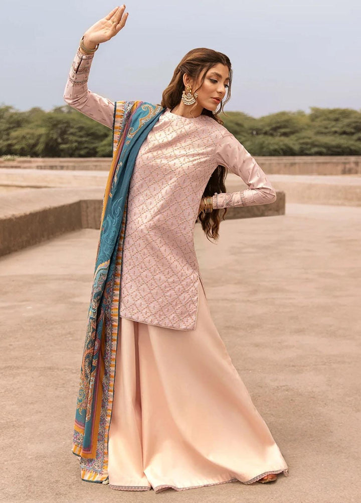 Mashriki Embroidered Lawn Suits Unstitched 3 Piece MSH21L 04 - Summer Collection