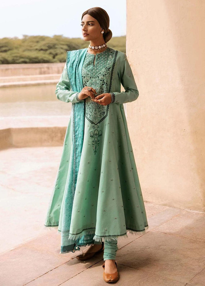 Mashriki Embroidered Lawn Suits Unstitched 3 Piece MSH21L 06 - Summer Collection