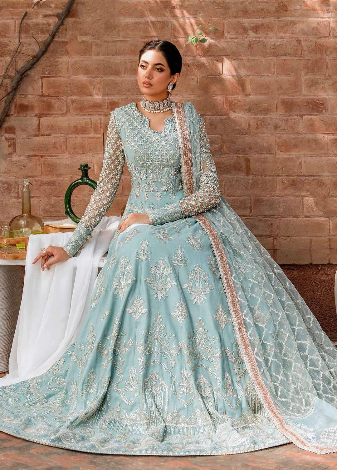 Mastani By Akbar Aslam Embroidered Net Suits Unstitched 3 Piece AA23MS 1487 jabeen - Wedding Collection