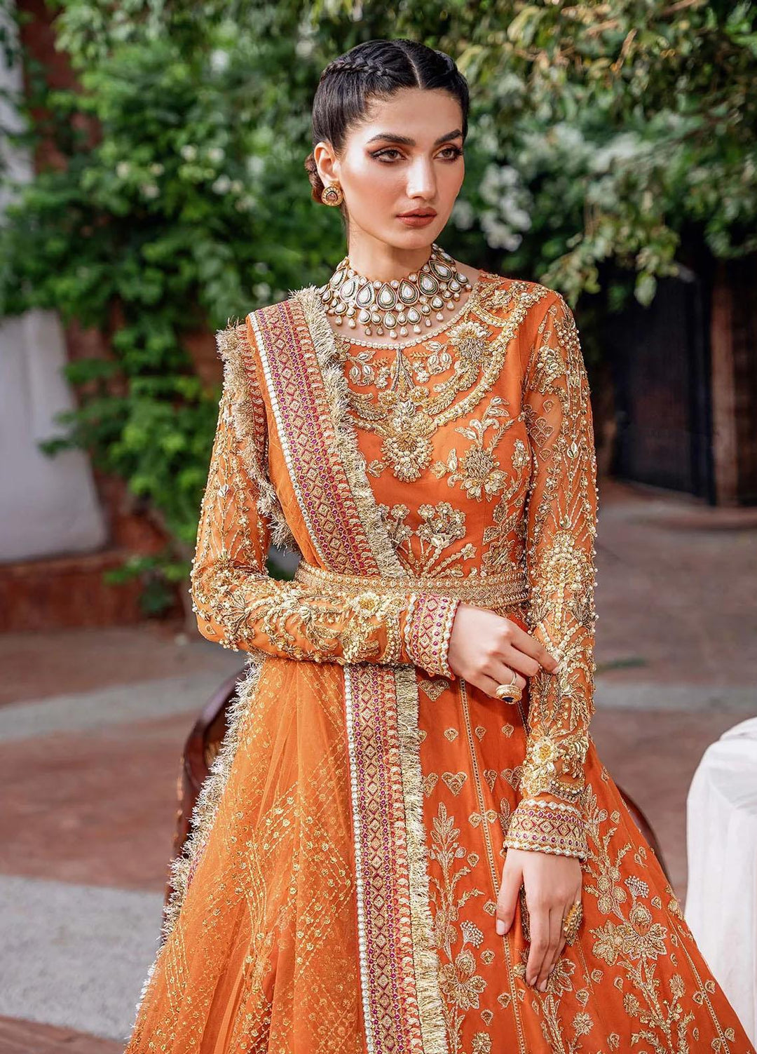 Mastani By Akbar Aslam Embroidered Net Suits Unstitched 3 Piece AA23MS 1489 Mahjabeen - Wedding Collection