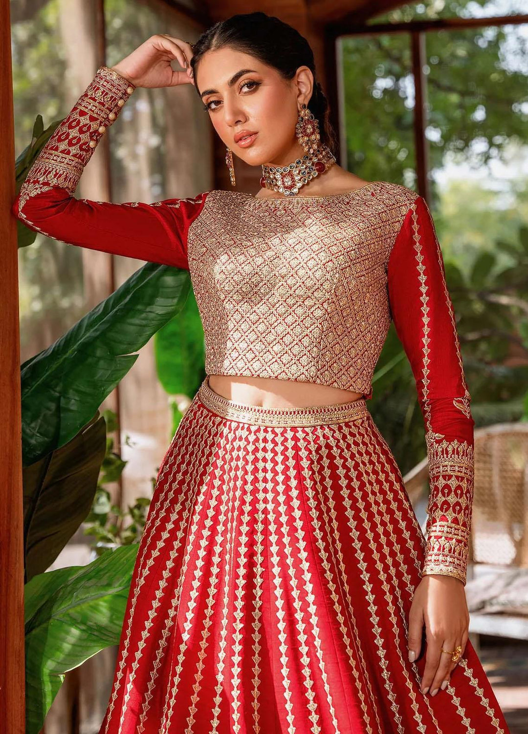 Mastani By Akbar Aslam Embroidered Raw Silk Suits Unstitched 3 Piece AA23MS 1490 Nawazish - Wedding Collection