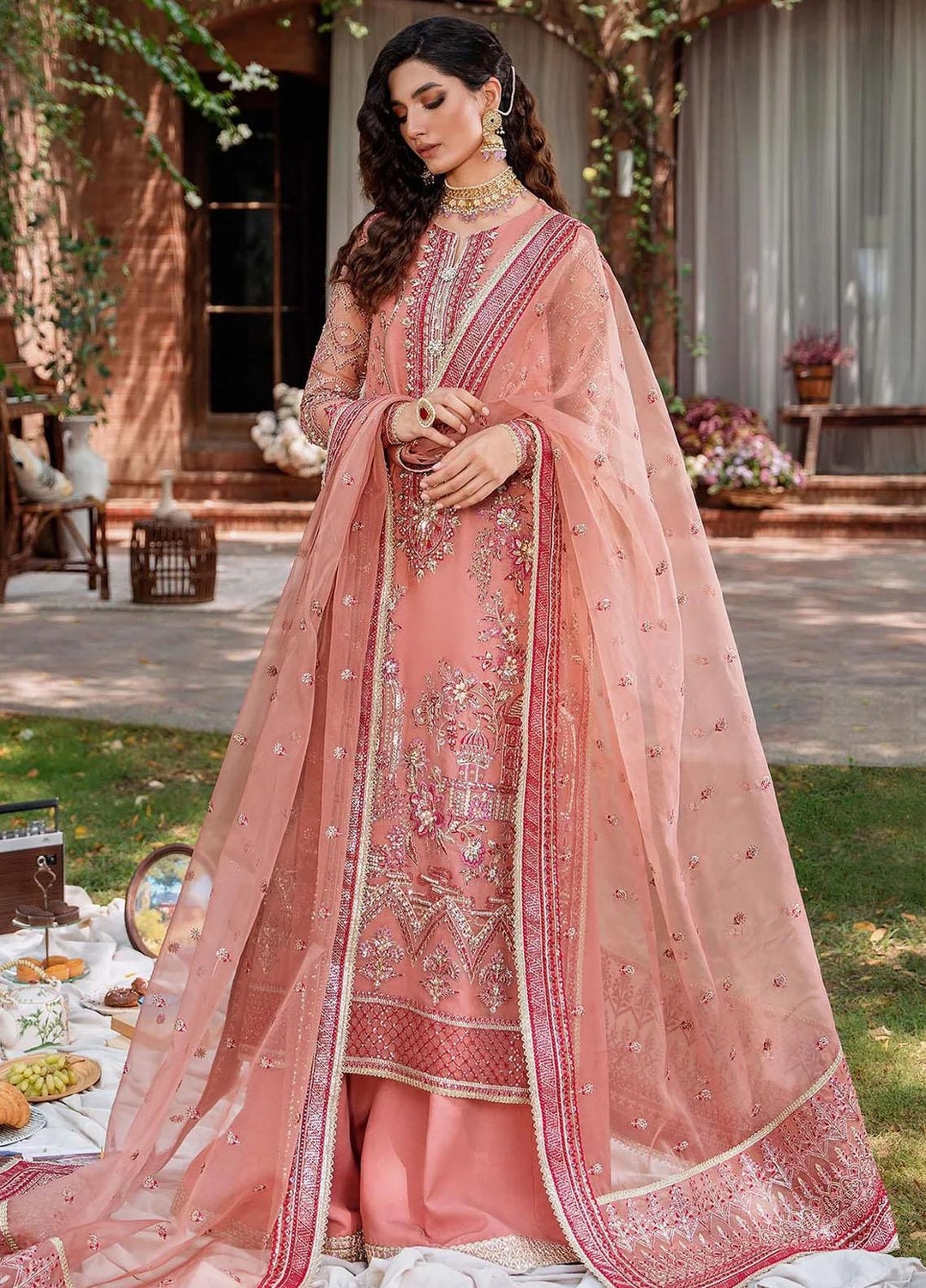 Mastani By Akbar Aslam Embroidered Organza Suits Unstitched 3 Piece AA23MS 1495 Mehrbano - Wedding Collection