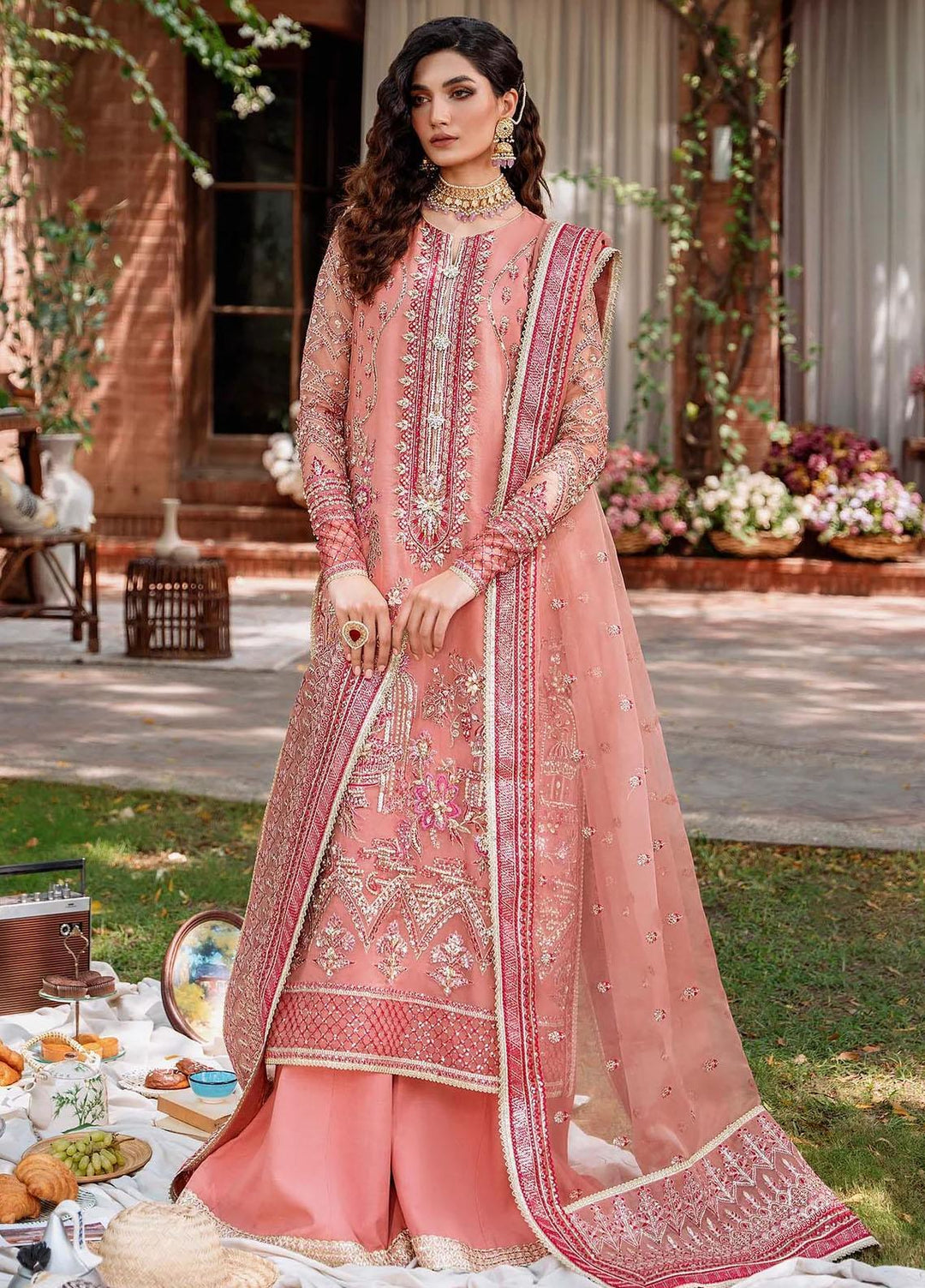 Mastani By Akbar Aslam Embroidered Organza Suits Unstitched 3 Piece AA23MS 1495 Mehrbano - Wedding Collection