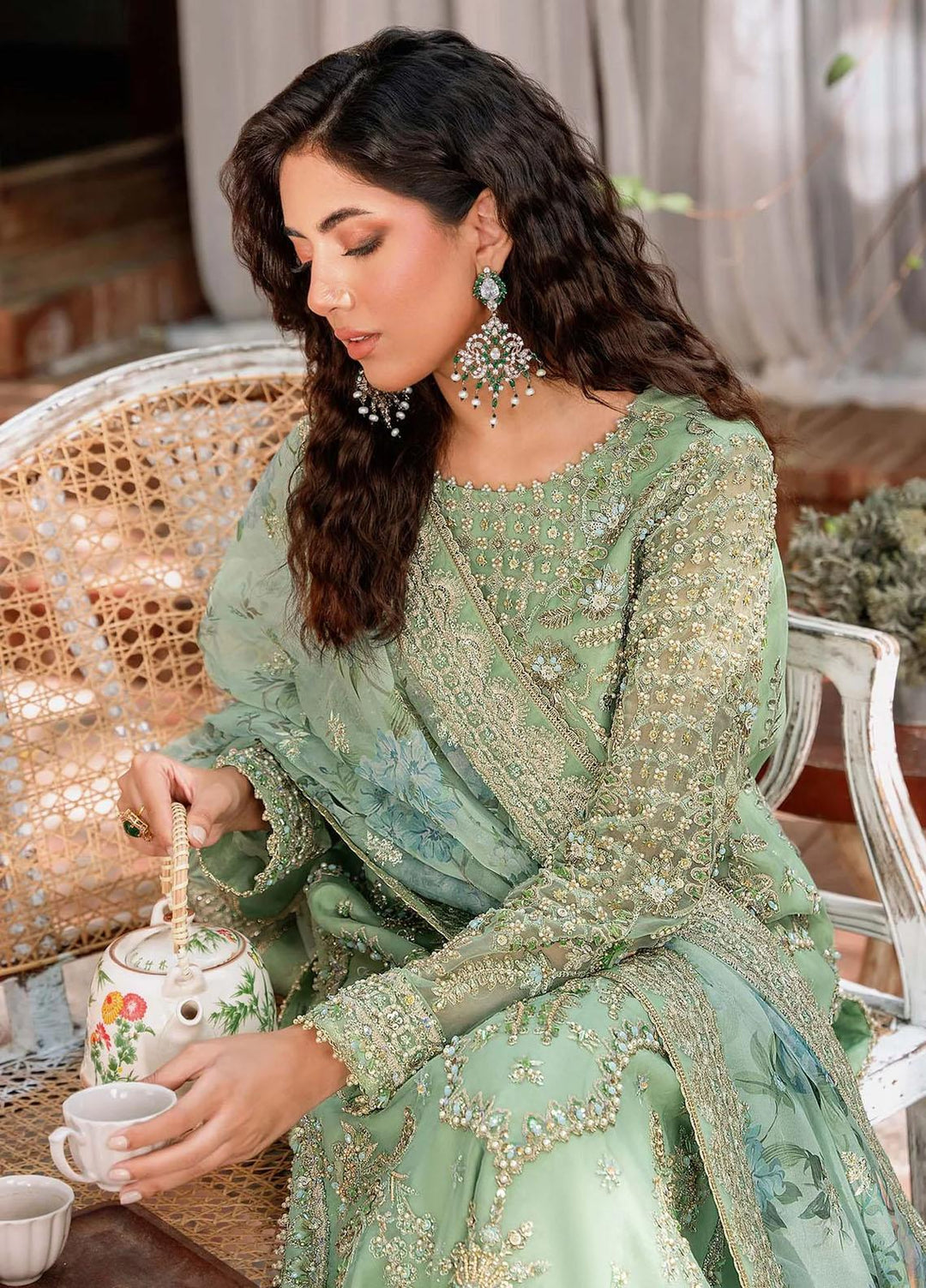 Mastani By Akbar Aslam Embroidered Organza Suits Unstitched 3 Piece AA23MS 1496 Riwayat - Wedding Collection