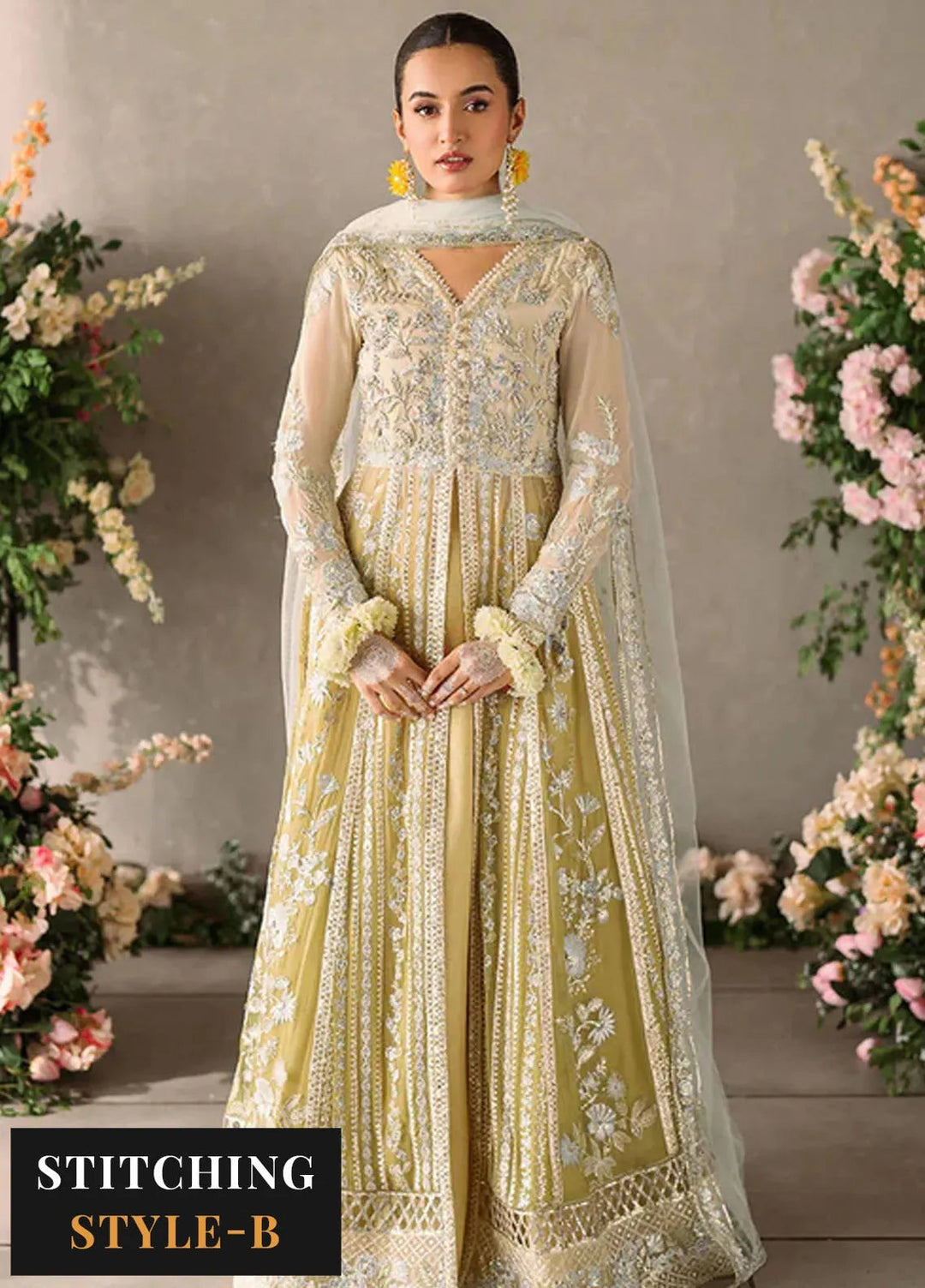 Mastani by Mushq Embroidered Chiffon Suits Unstitched 4 Piece MQ24MT MCH-06 Hira - Luxury Collection
