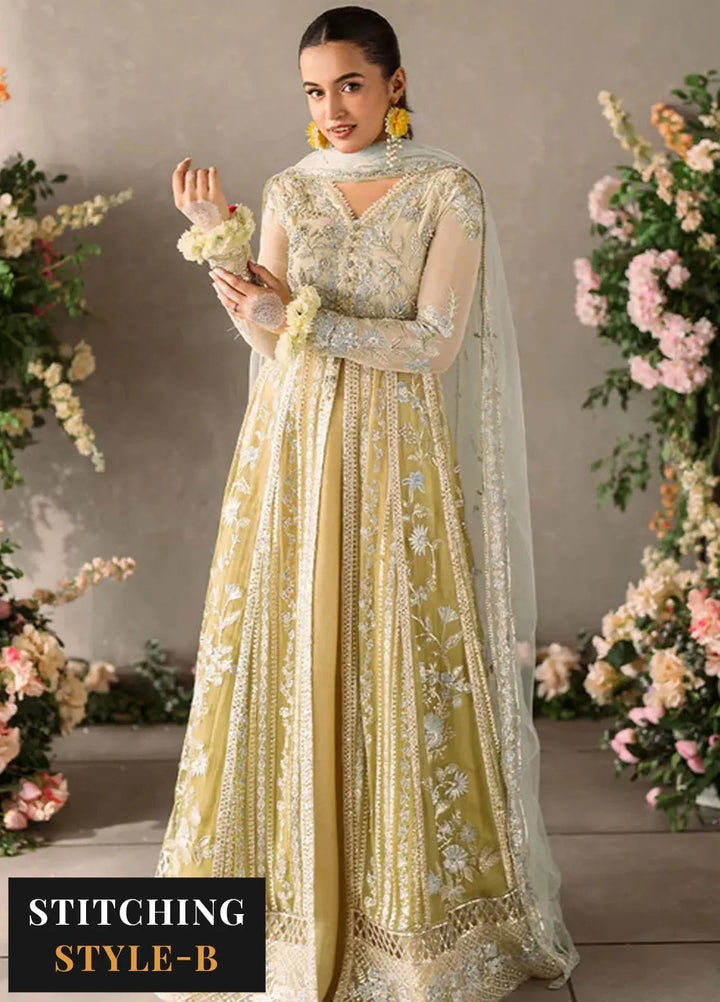 Mastani by Mushq Embroidered Chiffon Suits Unstitched 4 Piece MQ24MT MCH-06 Hira - Luxury Collection