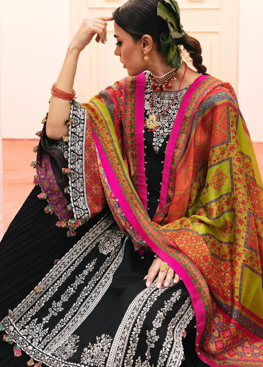 Mausam by Hussain Rehar Embroidered Lawn Suits Unstitched 3 Piece HRR23M Aandhi - Eid Collection