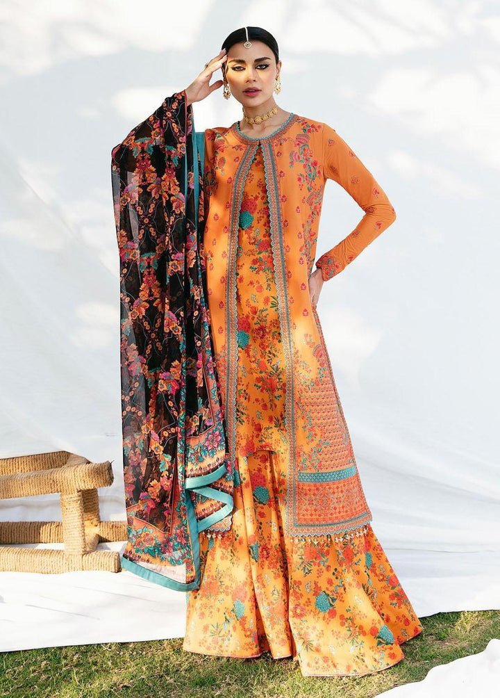 Mausam by Hussain Rehar Embroidered Lawn Suits Unstitched 3 Piece HRR23M Aftab - Eid Collection