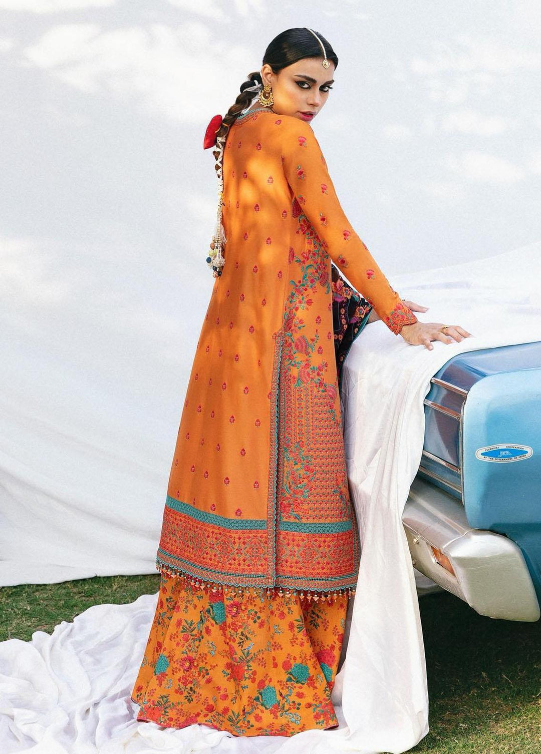 Mausam by Hussain Rehar Embroidered Lawn Suits Unstitched 3 Piece HRR23M Aftab - Eid Collection