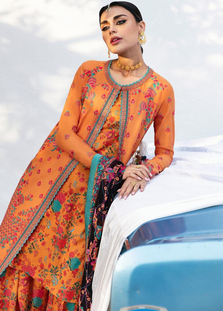 Mausam by Hussain Rehar Embroidered Lawn Suits Unstitched 3 Piece HRR23M Aftab - Eid Collection