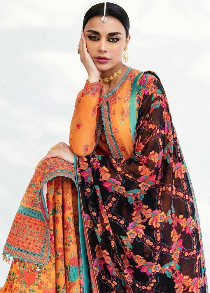 Mausam by Hussain Rehar Embroidered Lawn Suits Unstitched 3 Piece HRR23M Aftab - Eid Collection