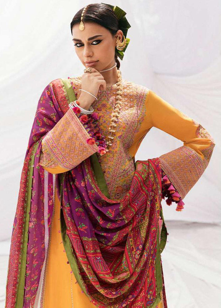 Mausam by Hussain Rehar Embroidered Lawn Suits Unstitched 3 Piece HRR23M Genda - Eid Collection