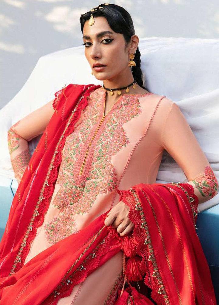 Mausam by Hussain Rehar Embroidered Lawn Suits Unstitched 3 Piece HRR23M Gulmendi - Eid Collection