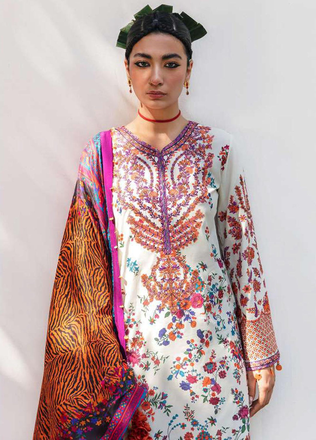 Mausam by Hussain Rehar Embroidered Lawn Suits Unstitched 3 Piece HRR23M Shafaf - Eid Collection
