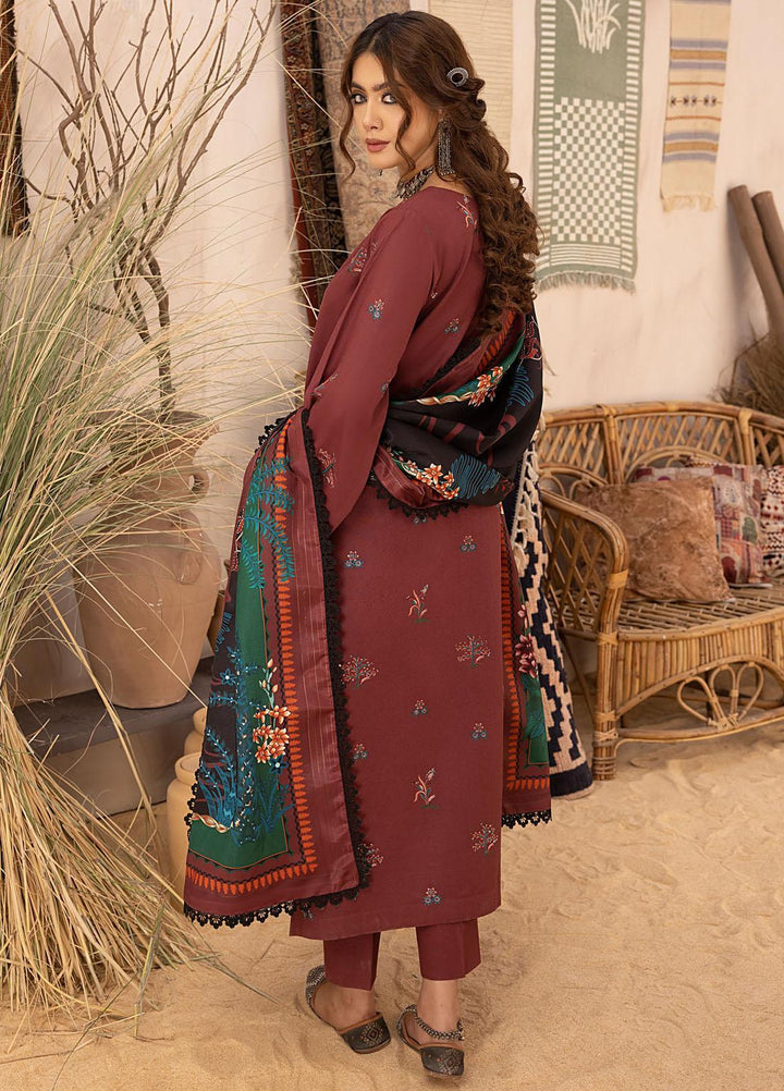 Maya By Bin Ilyas Embroidered Karandi Suits Unstitched 3 Piece BI23MY 1901-B - Winter Collection