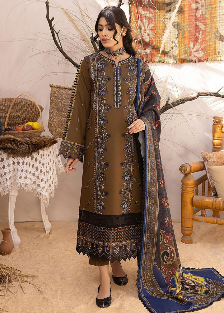 Maya By Bin Ilyas Embroidered Karandi Suits Unstitched 3 Piece BI23MY 1903-B - Winter Collection