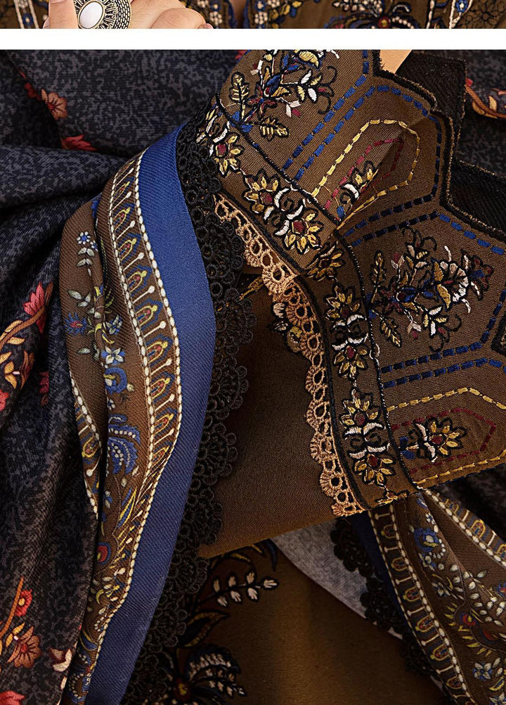 Maya By Bin Ilyas Embroidered Karandi Suits Unstitched 3 Piece BI23MY 1903-B - Winter Collection