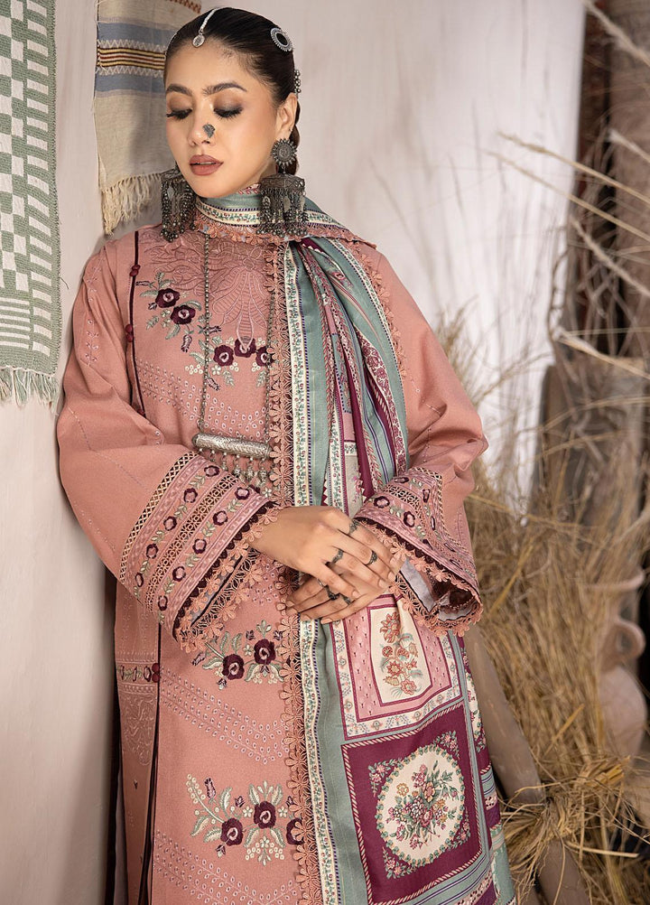 Maya By Bin Ilyas Embroidered Karandi Suits Unstitched 3 Piece BI23MY 1904-A - Winter Collection