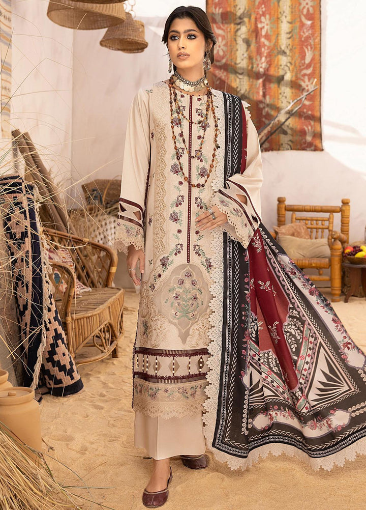 Maya By Bin Ilyas Embroidered Karandi Suits Unstitched 3 Piece BI23MY 1905-A - Winter Collection