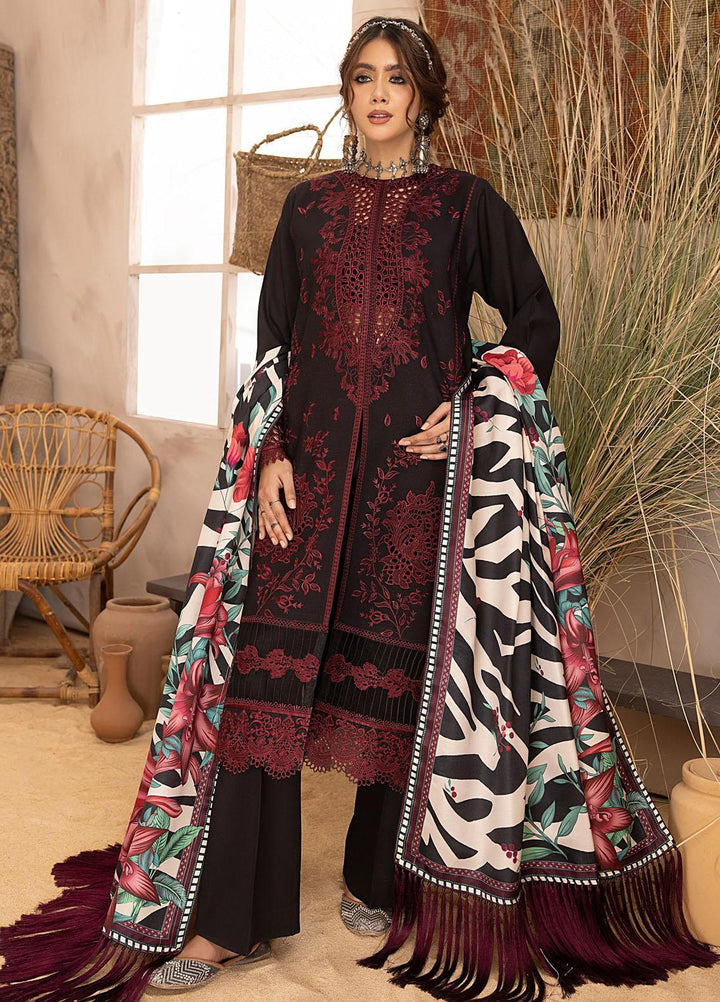 Maya By Bin Ilyas Embroidered Karandi Suits Unstitched 3 Piece BI23MY 1907-A - Winter Collection